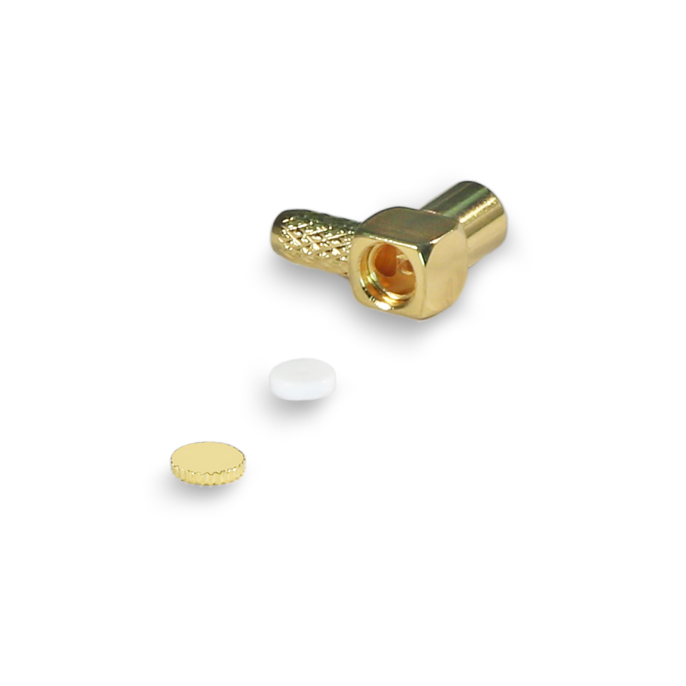 Разъем MMCX(female) на кабели RG-174, RG-316, обжимной, угловой