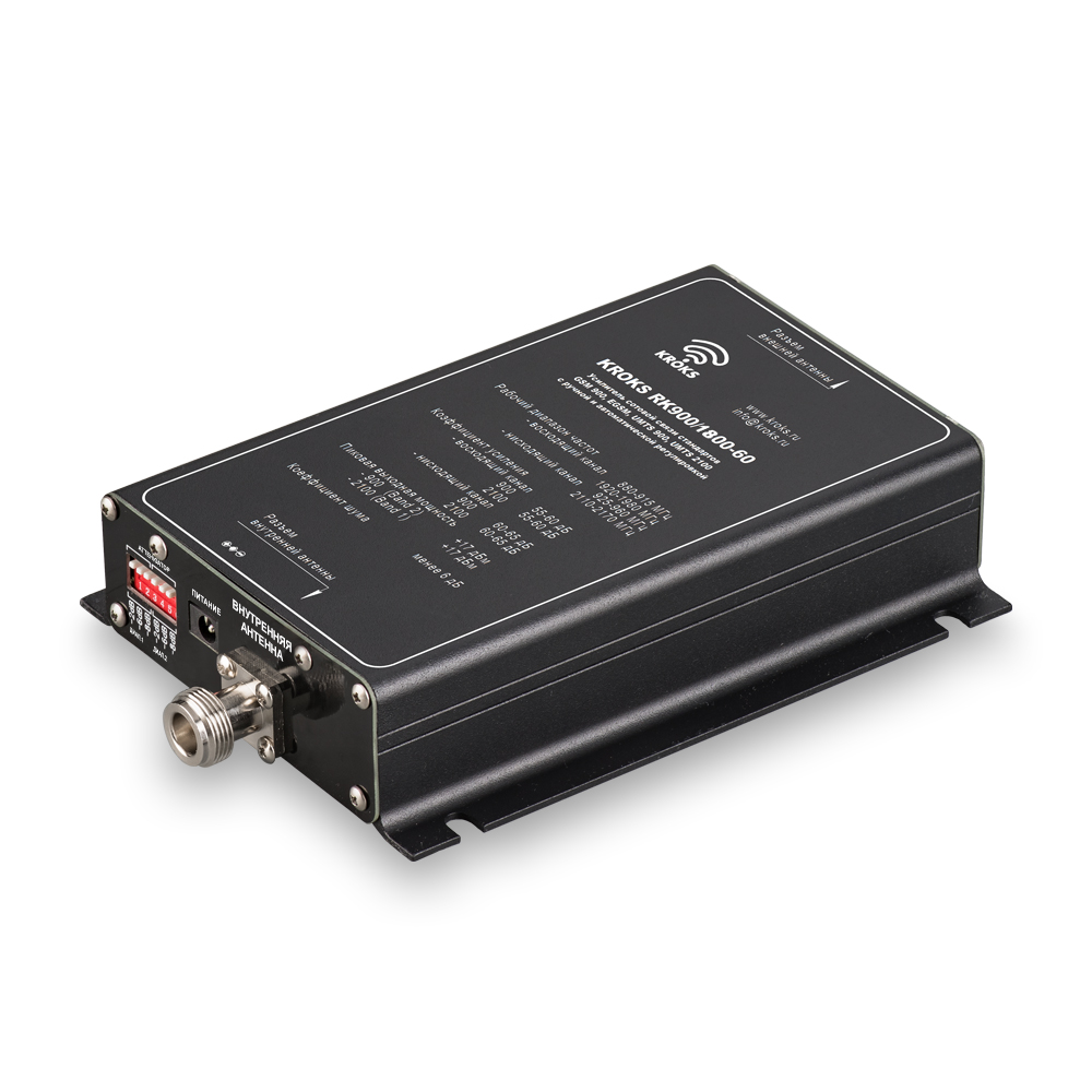 Двухдиапазонный репитер GSM900/1800 60 дБ KROKS RK900/1800-60