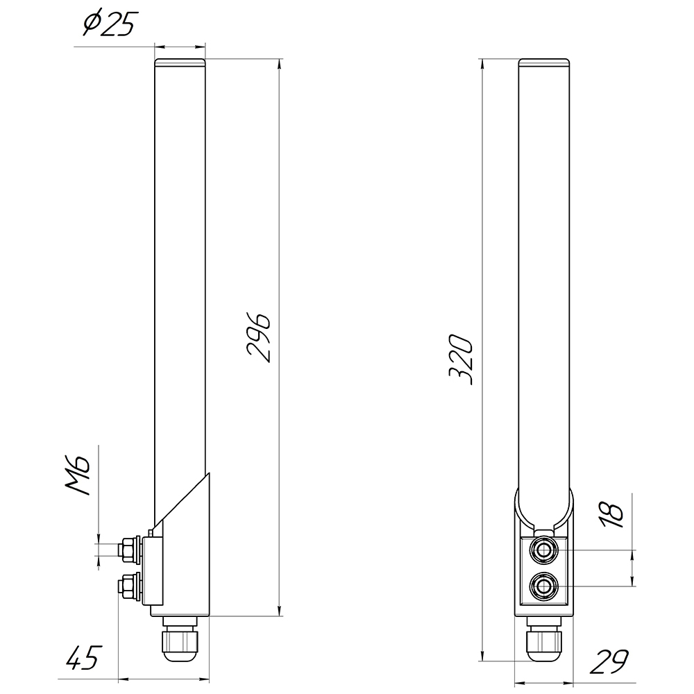WiFi антенна 2,4ГГц KC6-2400T